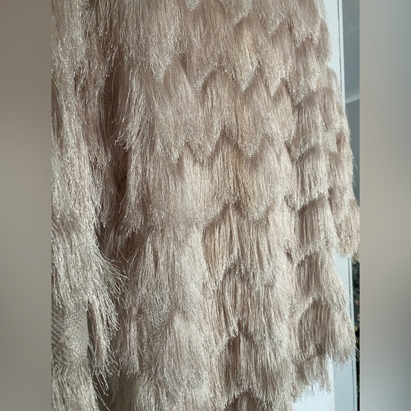 J.O.A. Los Angeles cream fringe top - Picture 3 of 5